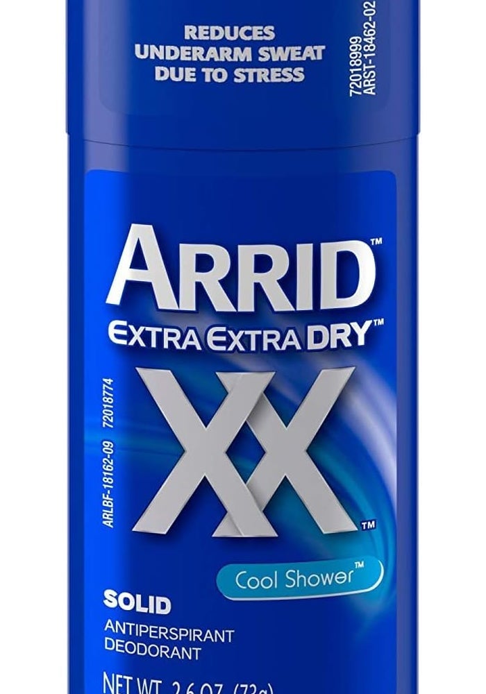 Arrid Extra Extra Dry XX Solid Antiperspirant Deodorant - Cool Shower Scent, 2.6 Ounce (Pack of 3) - Image 1